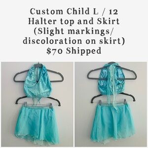 Custom L - 12 Child Dance Costume, Blue, Lyrical